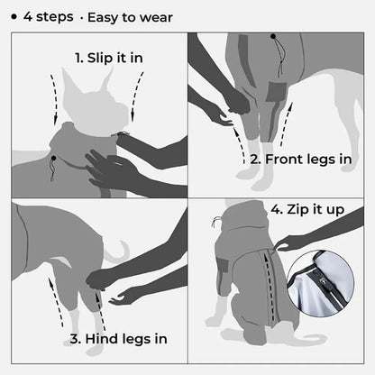 Waterproof Dog Raincoat - All-Weather Pet Jumpsuit
