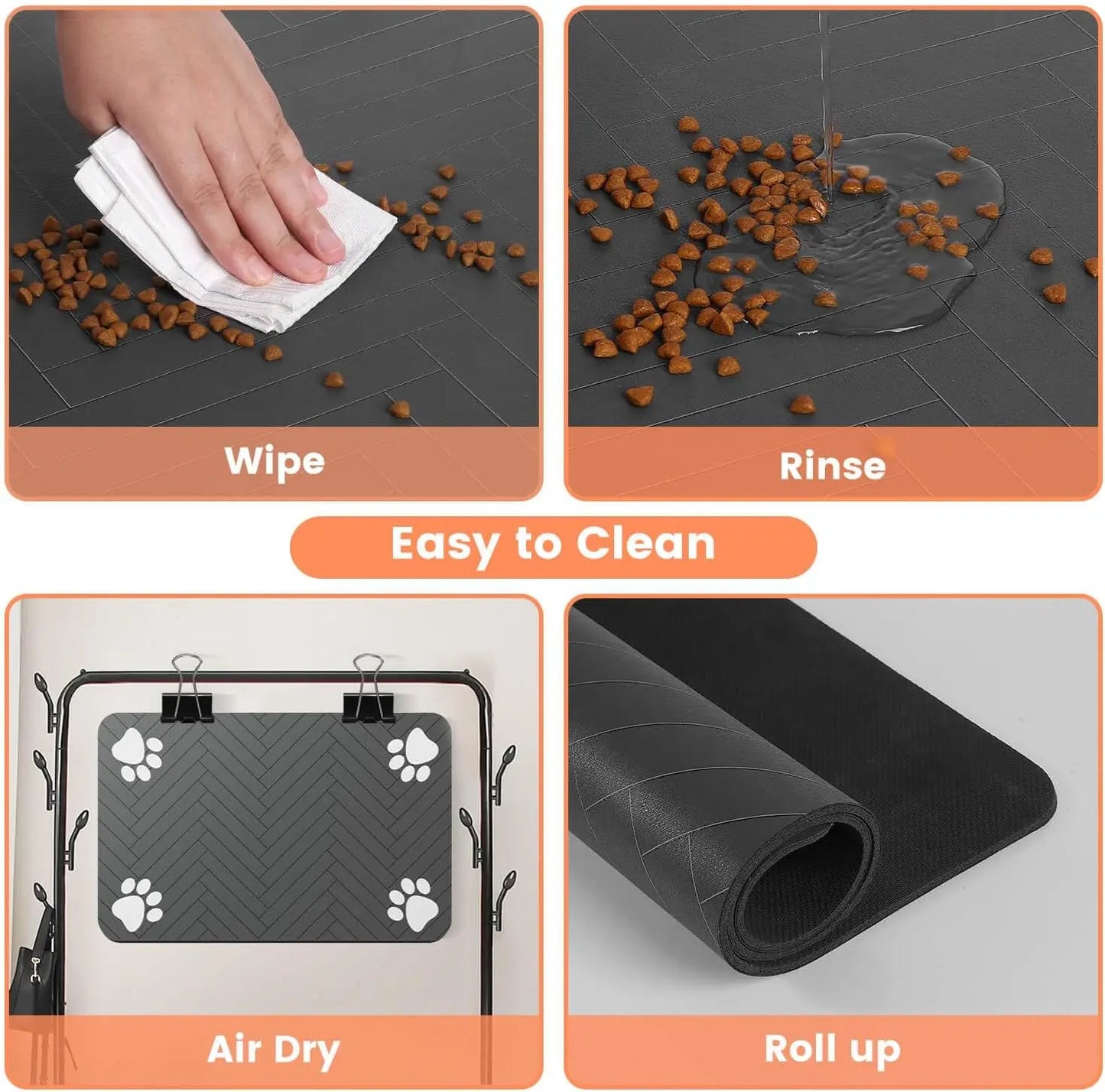 Feeding Mat - Quick Dry Food Bowl Placemat