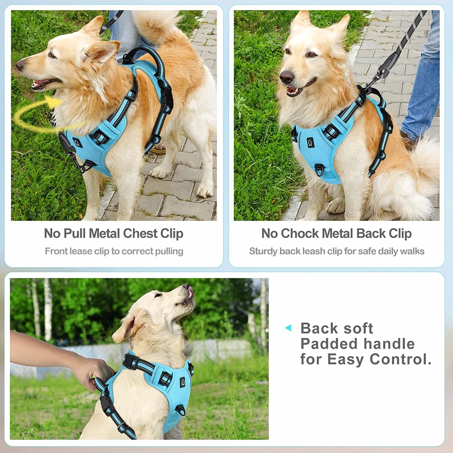 No-Pull Padded Dog Vest Harness – Easy Contro