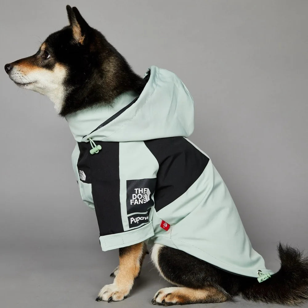 Polyester Dog Raincoat – Durable All-Season Solid Jacket