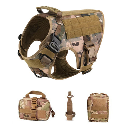 Tactical Vest Dog Harness & Leash – All Breeds