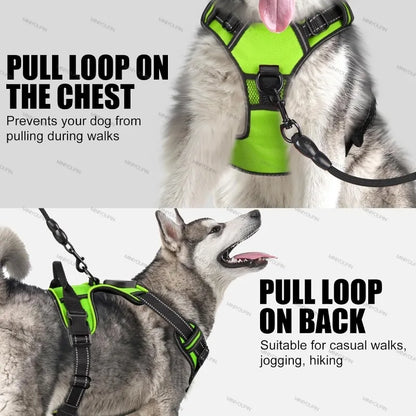 LED Rechargeable Dog Harness - Glowing Safety Vest for Night Walking