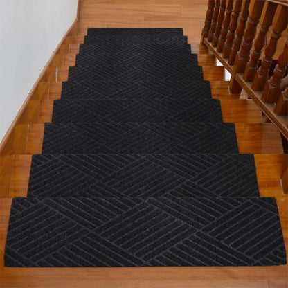 Non-Slip Stair Treads - Washable Self-Adhesive Carpet Pads 76x20cm