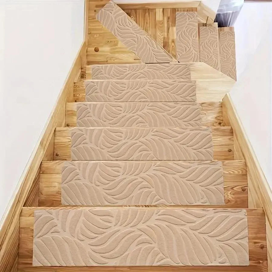 Non-Slip Stair Treads - Washable Self-Adhesive Carpet Pads 76x20cm