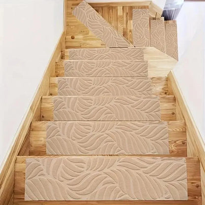 Non-Slip Stair Treads - Washable Self-Adhesive Carpet Pads 76x20cm