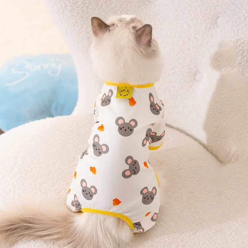 Cozy Cotton Dog Pajamas – Warm Winter Overalls for Small Dogs