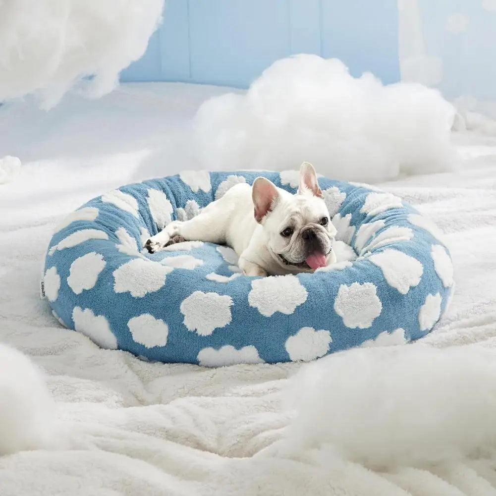 Raised Edge Donut Dog Bed – Plush & Anti-Slip