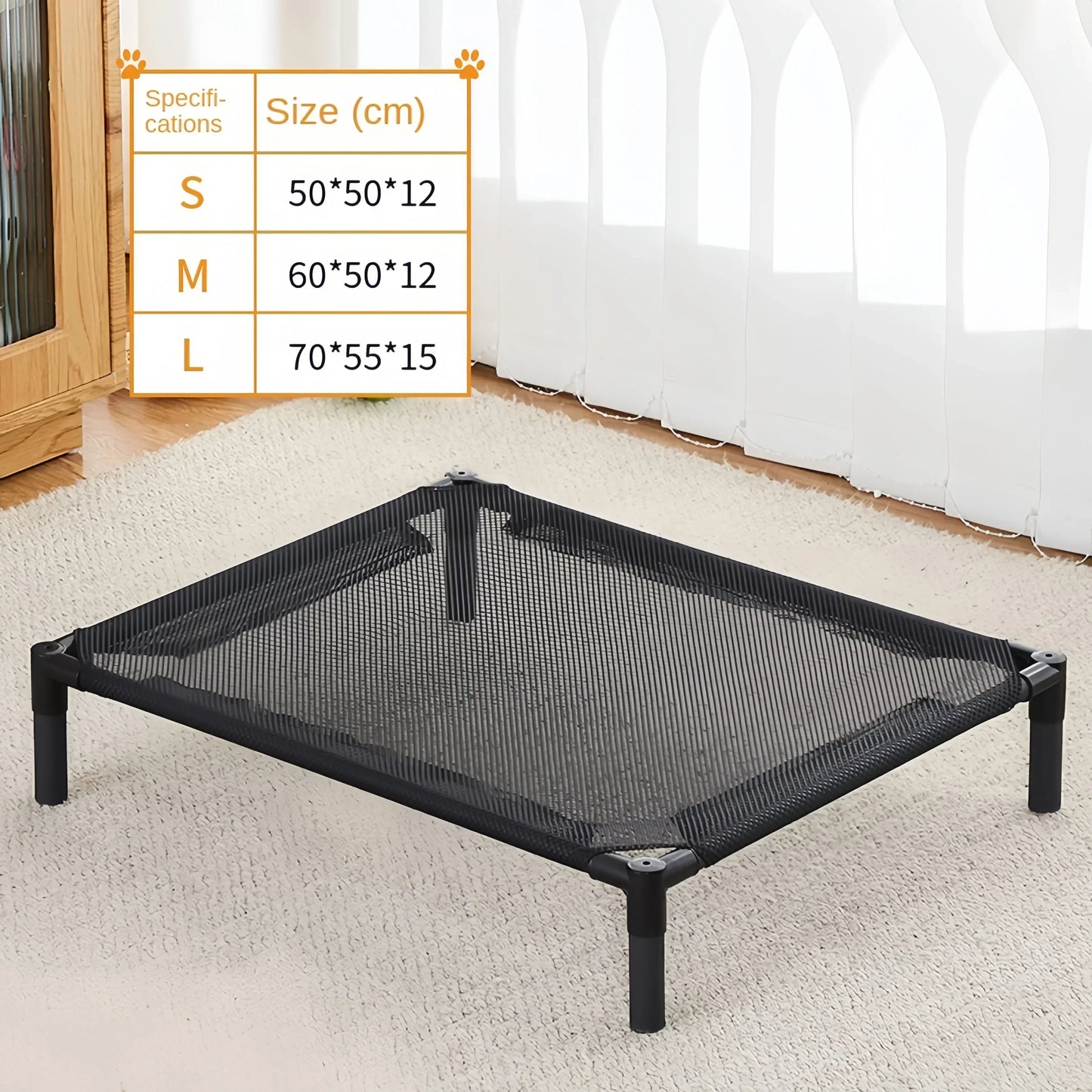 Elevated Dog Bed – Portable & Washable