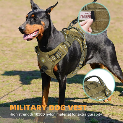 Tactical No-Pull Dog Vest Harness – Reflective & Adjustable