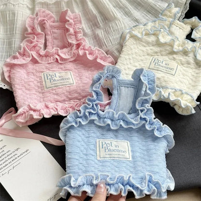 Summer Puppy Lace Dog Vest – Breathable Cotton Camisole