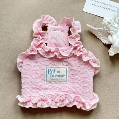Summer Puppy Lace Dog Vest – Breathable Cotton Camisole
