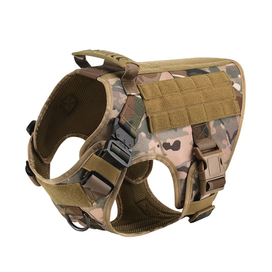 Tactical Vest Dog Harness & Leash – All Breeds