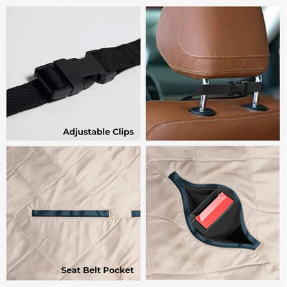 Waterproof Dog Car Seat Cover Bed – Travel Protector with Safety & Comfort