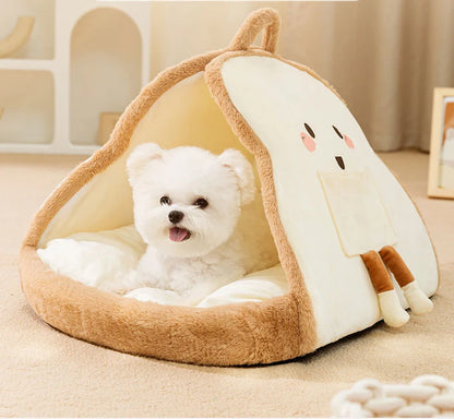 Winter Warm Dog & Cat Bed – Soft Cotton Non-Slip Sleeping Sofa Mat