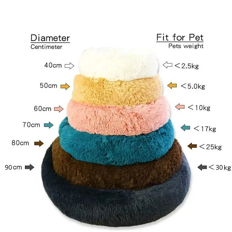 Donut Plush Dog Bed – Warm & Washable