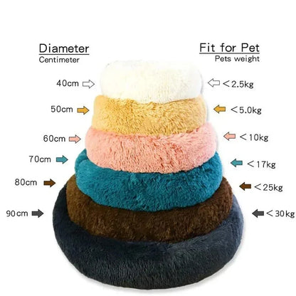 Donut Plush Dog Bed – Warm & Washable