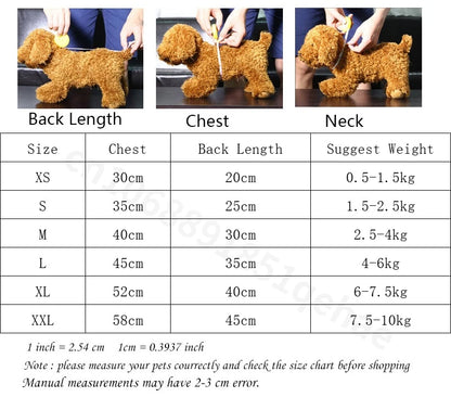 Cozy Fleece Dog Pajamas – Autumn & Winter Jumpsuit for Small Dogs