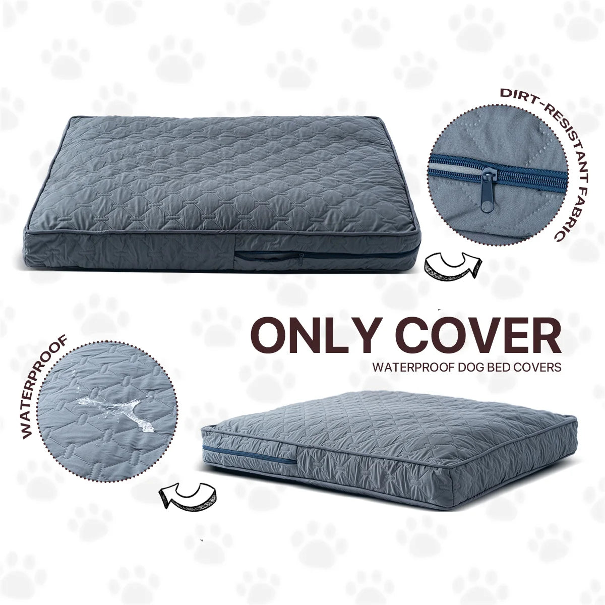 Orthopedic Dog Bed Cover – Washable & Quilted