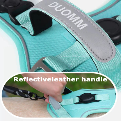 Tactical Dog Harness with AirTag Holder – No Pull, Reflective, Heavy Duty Vest
