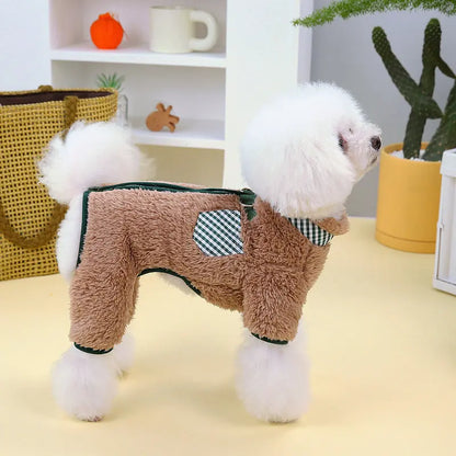 Winter Dog Pajamas – Warm Puppy Jumpsuit for Small & Medium Dogs