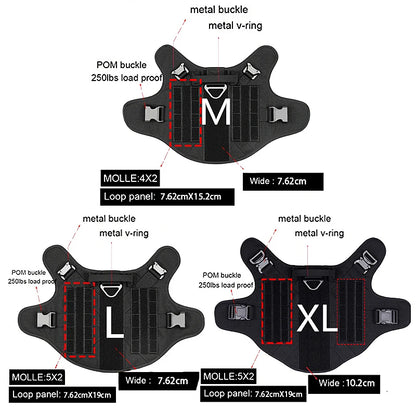 Tactical Vest Dog Harness & Leash – All Breeds