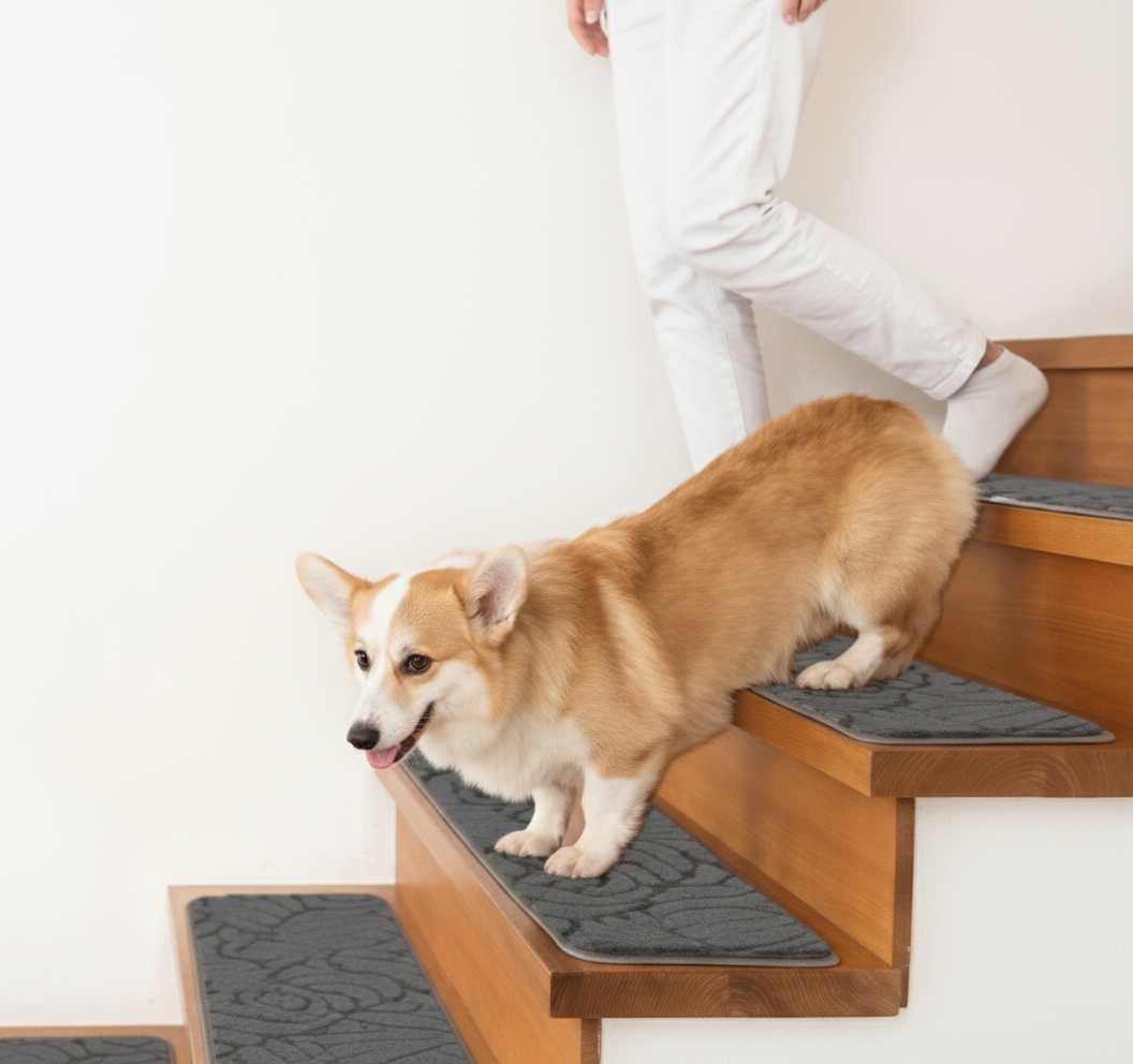 Shiba Inu on Stairs